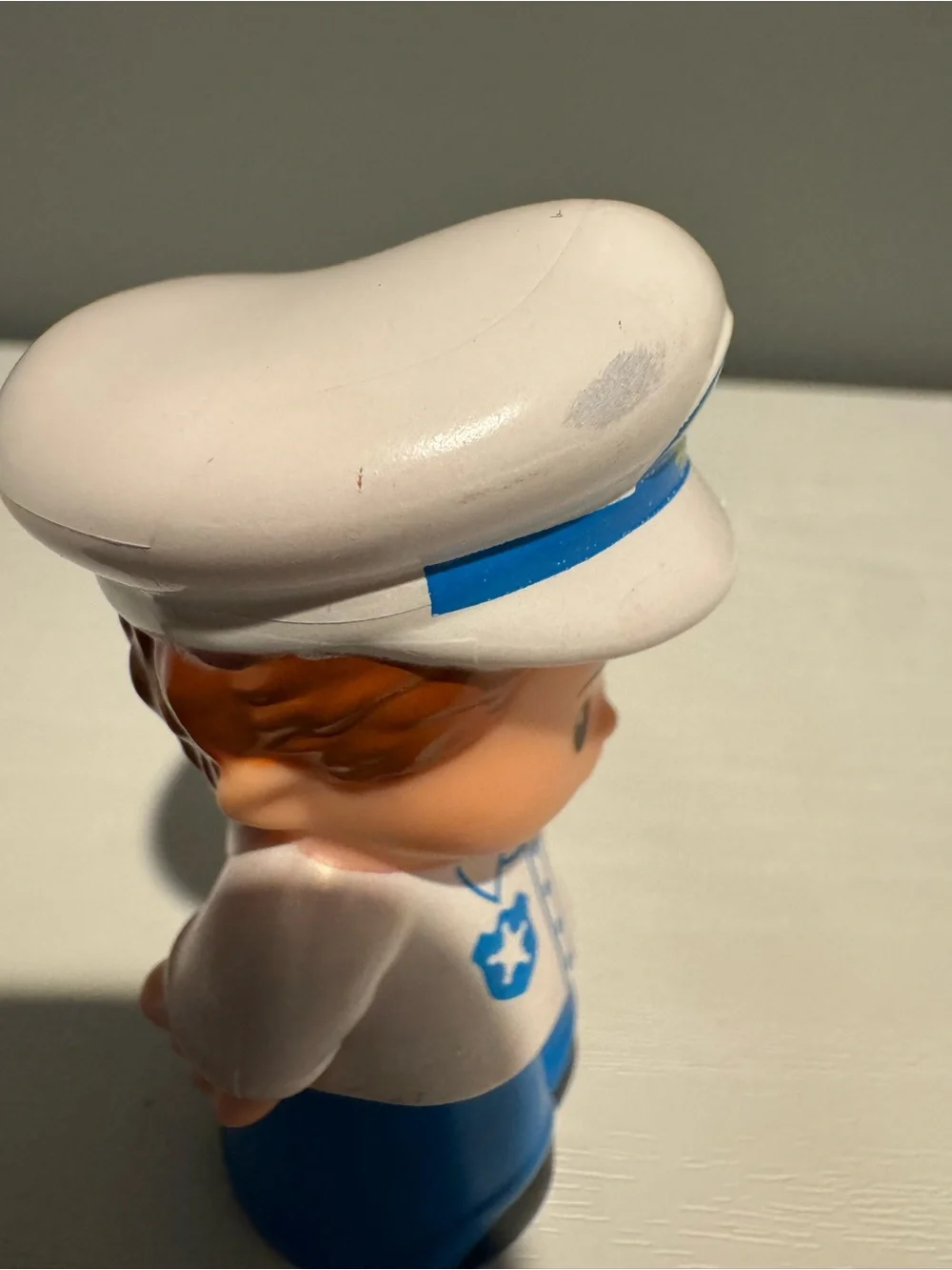 Fisher-Price little people Sea Captain Figure Toy in White and Blue